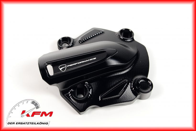 97380412A Ducati Cnc Water Pump Cover Black - KFM-Motorraeder